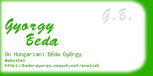 gyorgy beda business card