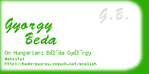 gyorgy beda business card